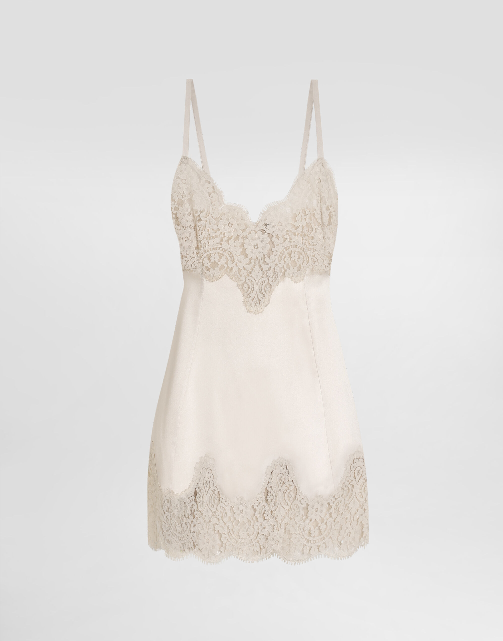 Stretch satin slip dress