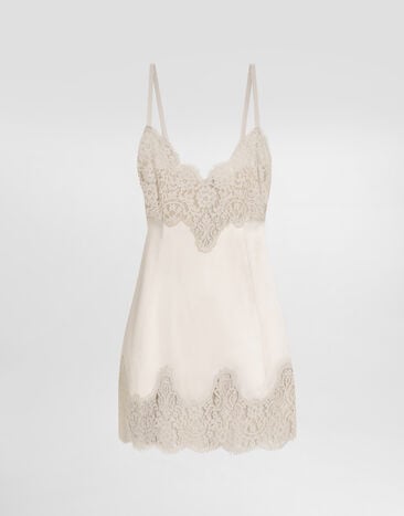 Dolce & Gabbana Stretch satin slip dress Pale Pink F60FGTFURAG