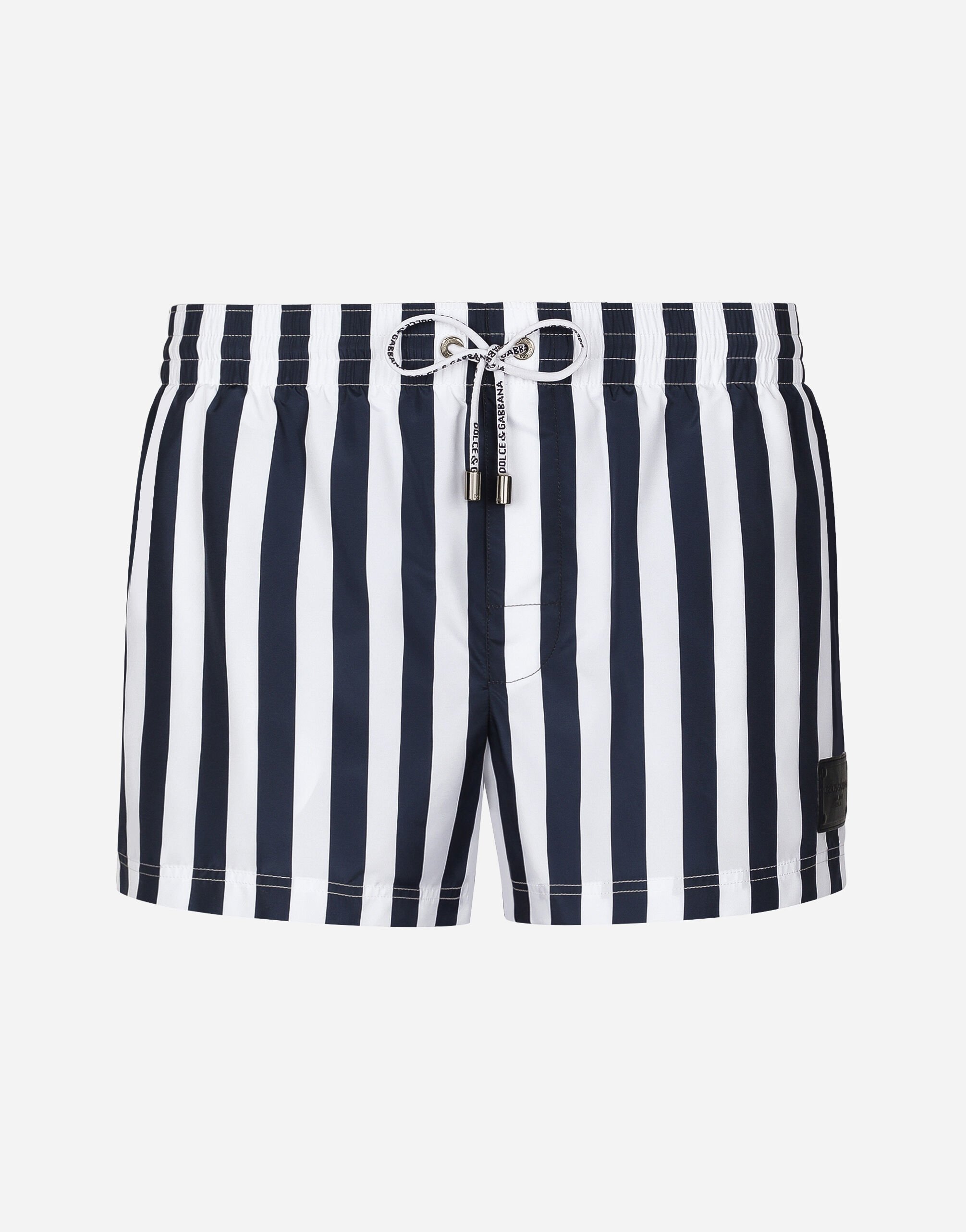 Dolce & Gabbana Swim shorts with vertical-stripe print Imprima BM2274AQ061