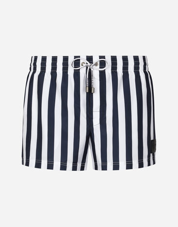 Dolce & Gabbana Swim shorts with vertical-stripe print Print M4A13TFIM4R
