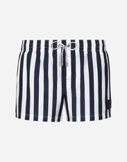 Dolce & Gabbana Swim shorts with vertical-stripe print Blue M4A72JONN67