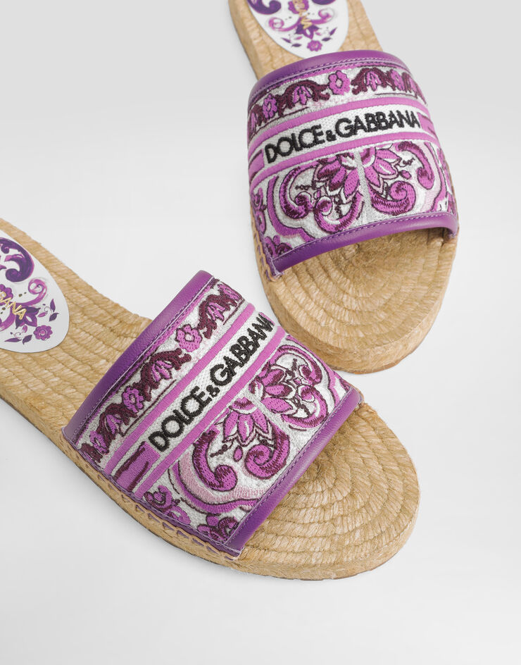 Dolce & Gabbana Espadrilles with Majolica embroidery Multicolor CE0148AV804
