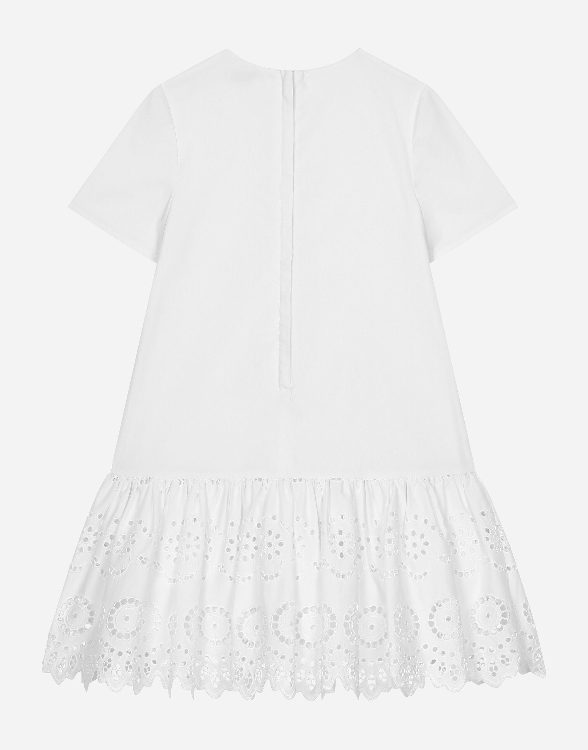 DOLCE & GABBANA シルクプリントワンピース白 サイズ38*YC81