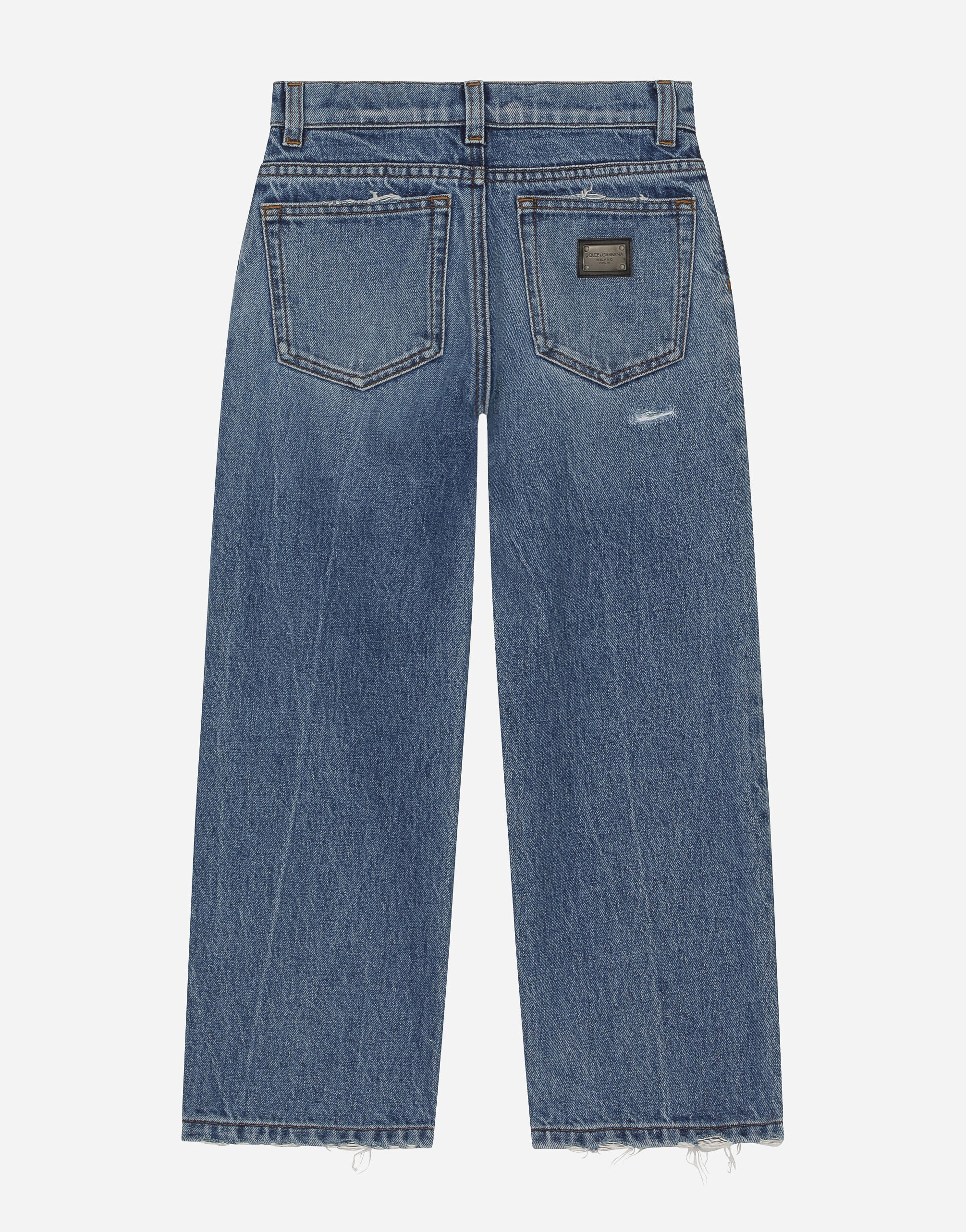 Dolce & Gabbana BLUE JEANS WITH POCKETS ジーンズ ポケット Loose blue denim jeans in Blue for Men | Dolce&Gabbana® US