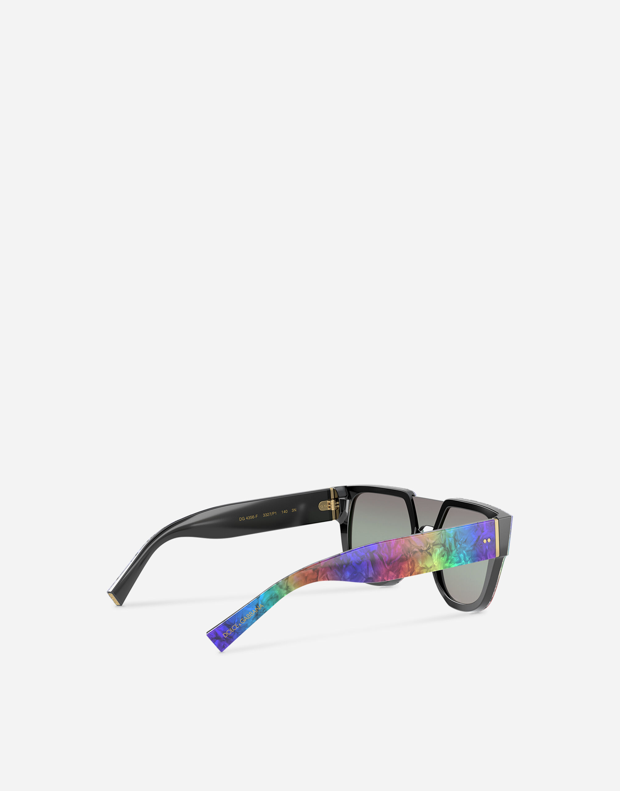 虹色のメンズ Iridescent rainbow sunglasses | Dolce&Gabbana®