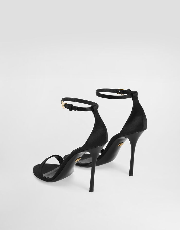Dolce & Gabbana Keira satin sandal Black CR2018A7630