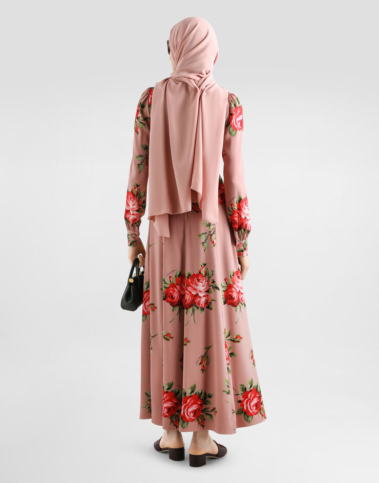Dolce & Gabbana Rose bouquet-print charmeuse long dress Dolce & Gabbana Rose bouquet-print charmeuse long dress Multicolor F610OTFSA8Q