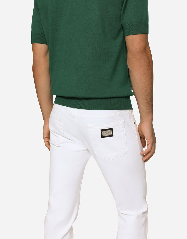 Dolce&Gabbana White skinny stretch jeans Multicolor GY07LDG8JR8