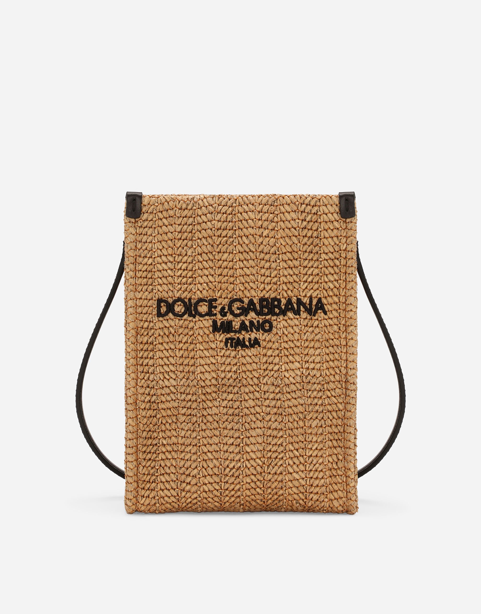 Dolce & Gabbana Kleiner Shopper aus Strohgeflecht Braun BM2331A8034