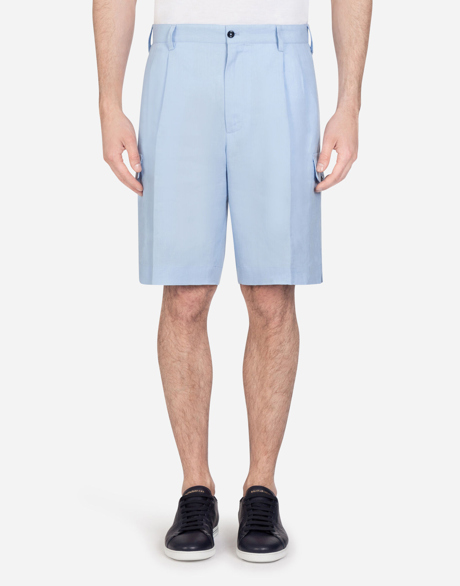 Bermuda cargo shorts in linen Dolce Gabbana