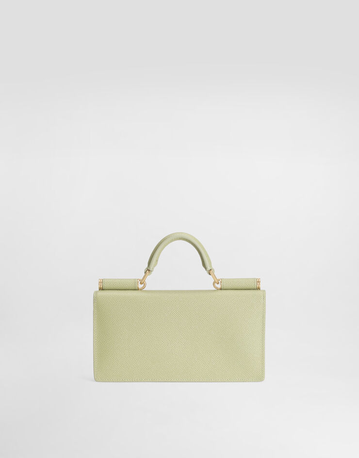 Dolce & Gabbana Dauphine calfskin phone bag Green BI3280A1001