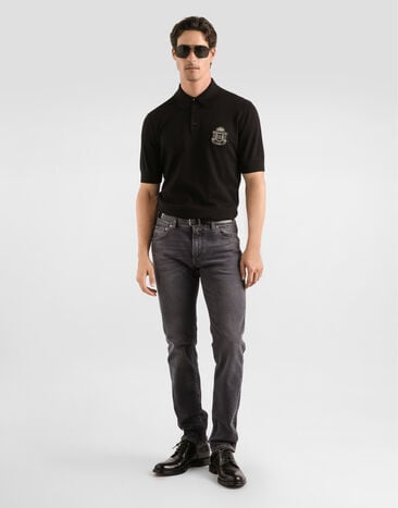 Dolce & Gabbana Cotton polo shirt Black GXZ02ZJBCIU