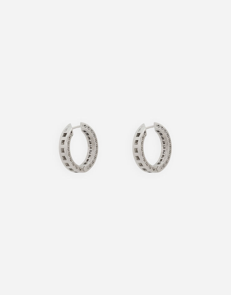 Dolce & Gabbana Ohrringe Easy Diamond aus Weißgold 18 kt und Diamanten Weiss WEQA5GWDIA1