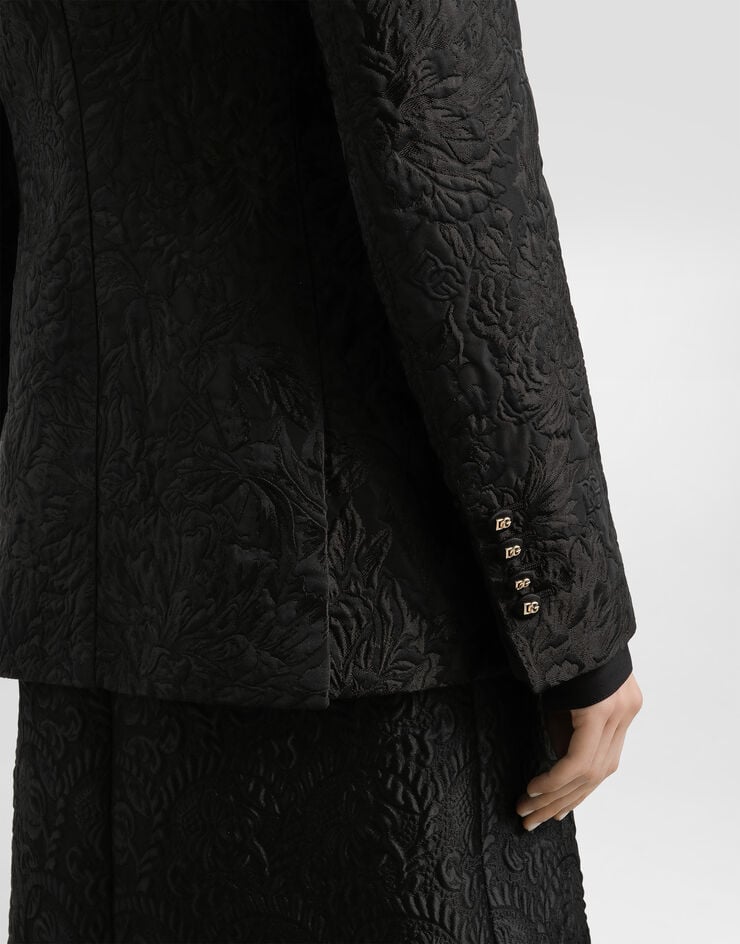 Dolce & Gabbana Giacca turlington in broccato Nero F29UCTGDDBT