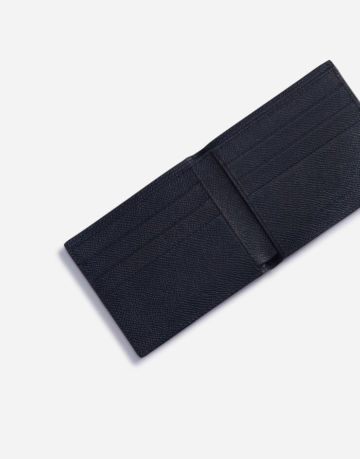 Dolce & Gabbana Dauphine calfskin bifold wallet with logo plaque 블루 BP1321AZ602