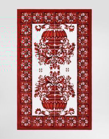 Dolce & Gabbana Majolica-print terry beach towel Multicolor M0A00TII7K8