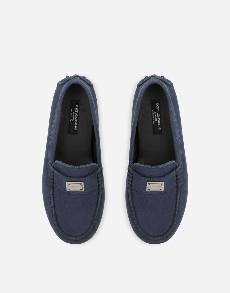 Dolce & Gabbana Mokassin aus Nubukleder Blau DA5132A1061