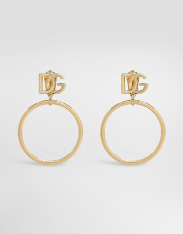 Dolce & Gabbana Hoop earrings with DG logo Gold WEQ6M3W1111