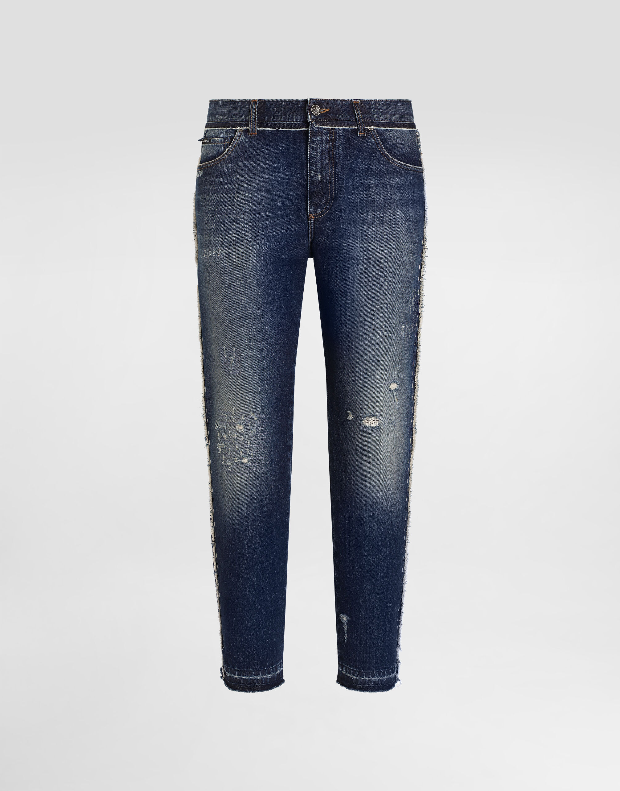 マルチカラーのメンズ Cotton loose-fit jeans with tag