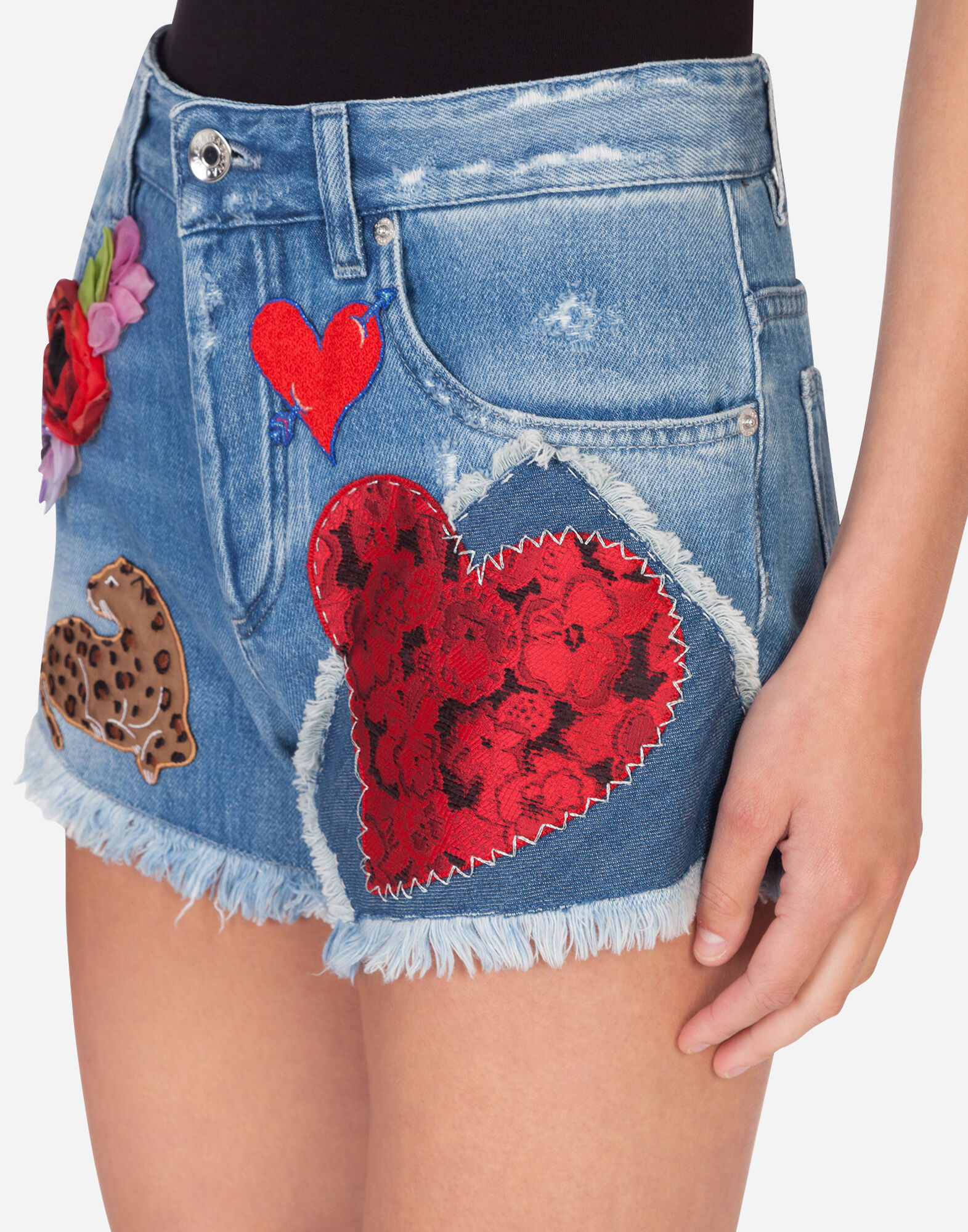 Dolce & Gabbana パッチワークデニムショーツ ショートパンツ デニム パッチ