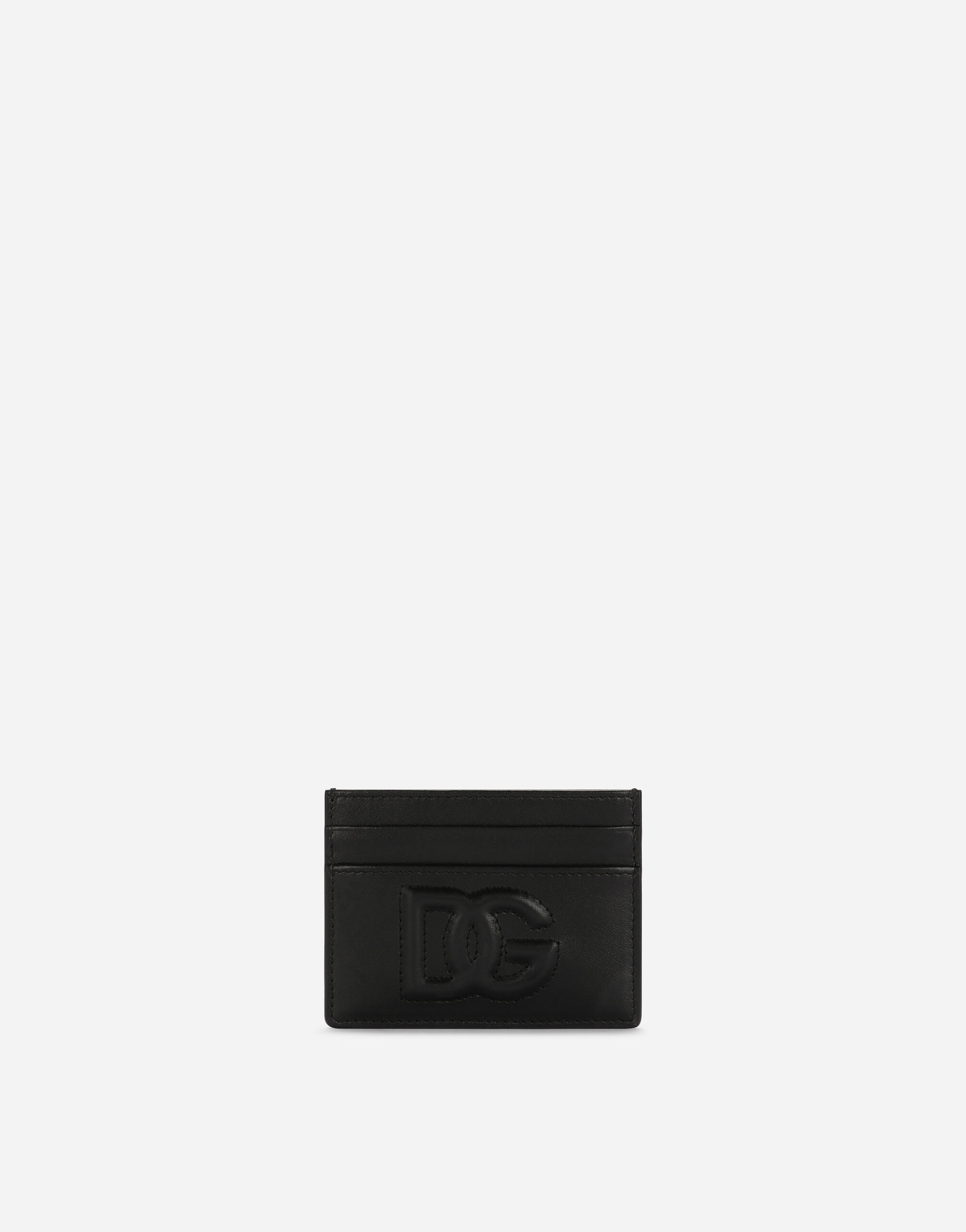 Dolce & Gabbana Calfskin DG Logo card holder Black BI0473AG081