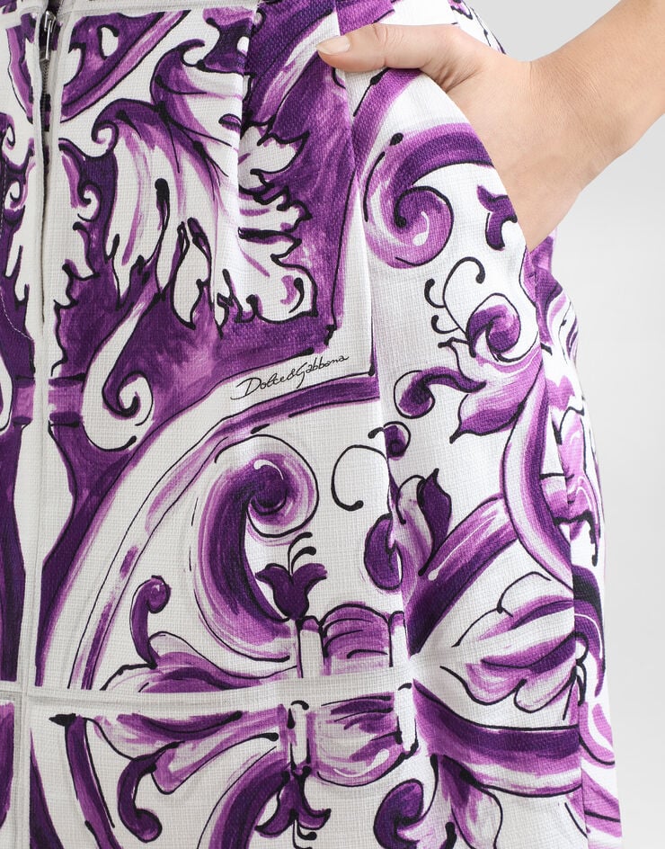Dolce & Gabbana Majolica-print mini skirt Multicolor F4C5JTFPFST