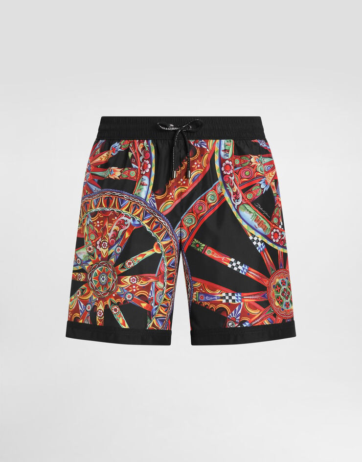 Dolce & Gabbana Carretto-print swim boxer shorts Dolce & Gabbana Carretto-print swim boxer shorts Multicolor M4E45TFPSIQ