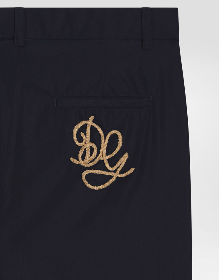 Dolce & Gabbana Cotton poplin trousers Blue L45P45FU5ZE