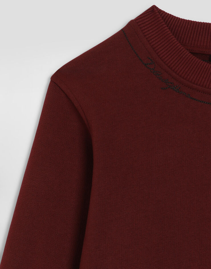 Dolce & Gabbana Cotton sweatshirt with logo Dolce & Gabbana Cotton sweatshirt with logo Bordeaux L4JWKDG7QK0