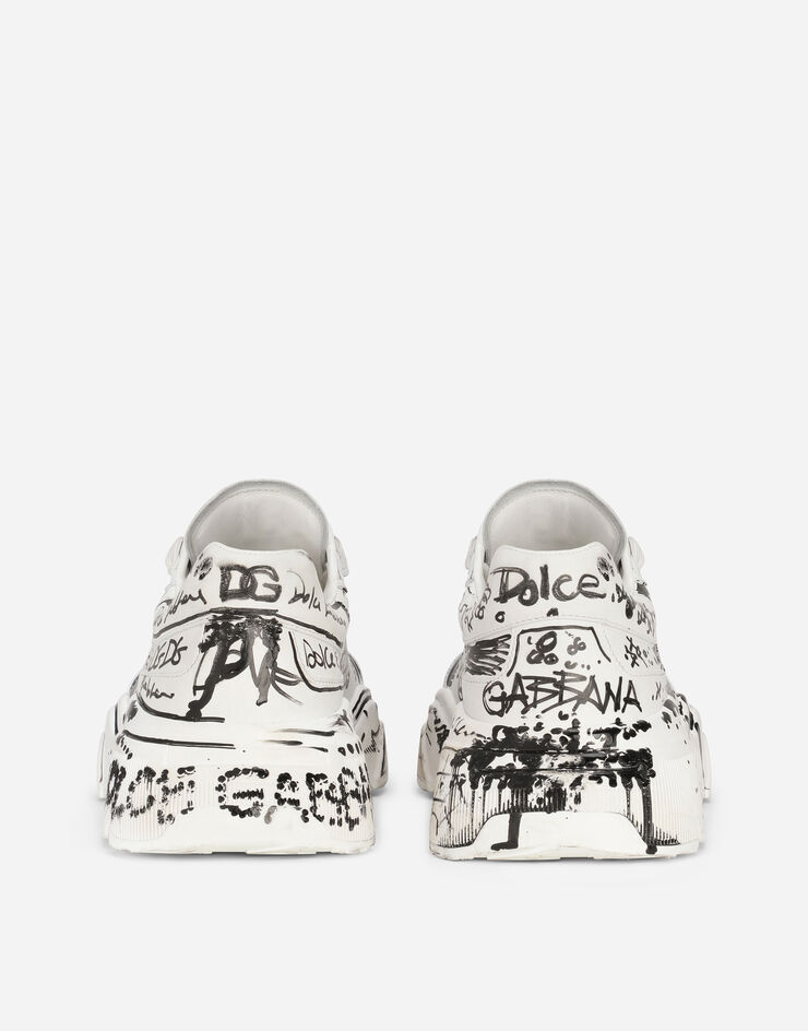 Dolce & Gabbana Hand-painted “graffiti” calfskin nappa Daymaster sneakers Multicolor CK1791AO773