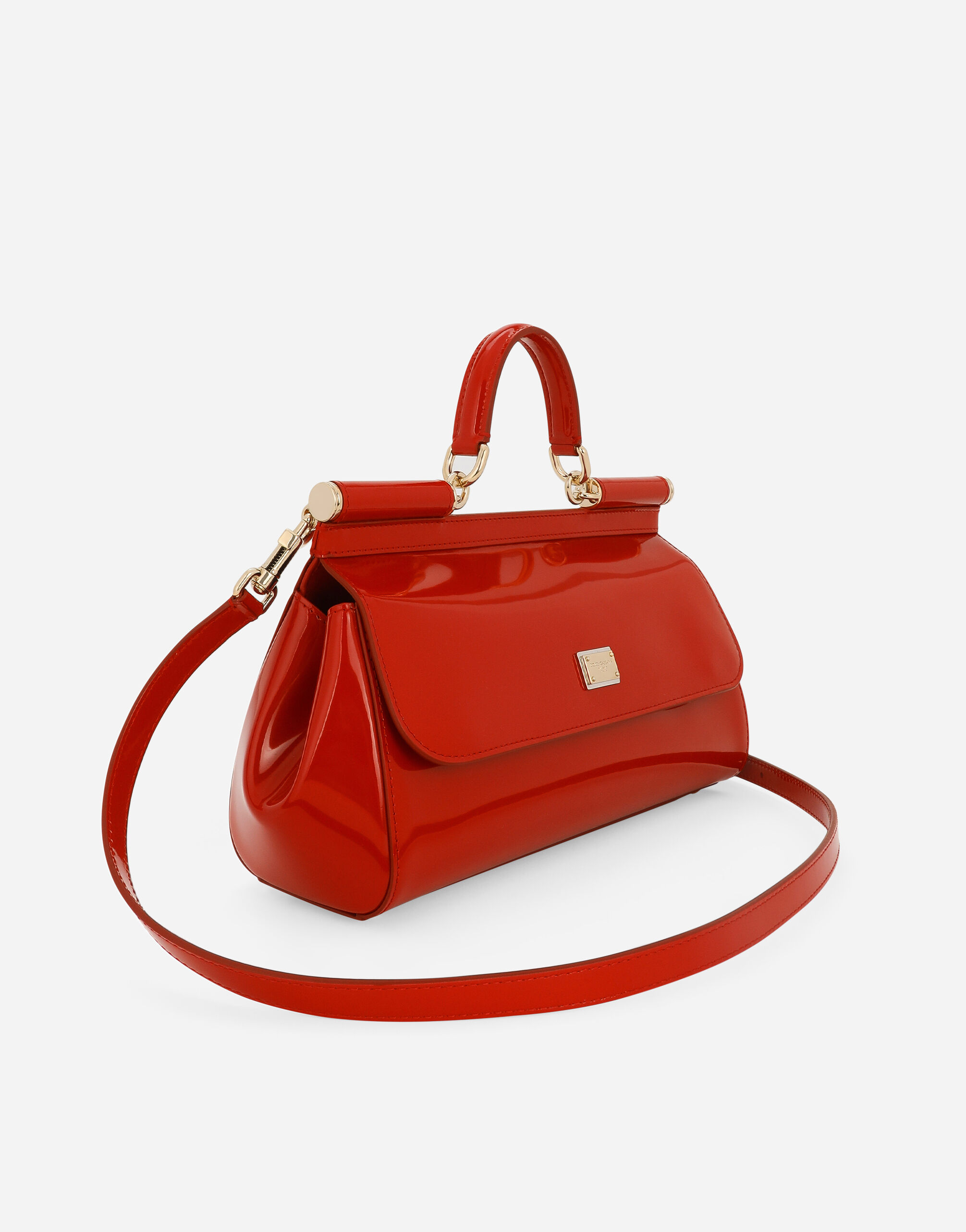 Elongated Sicily handbag in Red for Women Dolce Gabbana