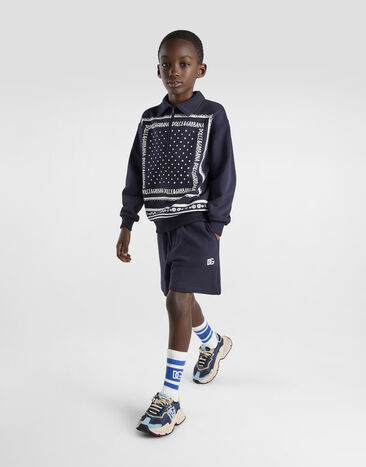 Dolce & Gabbana Sweat-shirt à imprimé bandana Bleu L4JWLGG7OLL