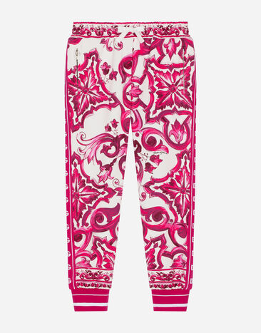 Dolce & Gabbana Majolica-print jersey jogging pants Multicolor L4JPGDHS7JG
