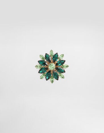 Dolce & Gabbana Brooch with rhinestones Multicolor WPR5S5W1111