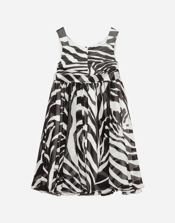 Dolce & Gabbana MIDI DRESS IN STRETCH GEORGETTE WITH ZEBRA PRINT STAMPA ANIMALIER L52DL3IS1D0