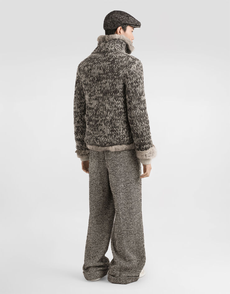 Dolce & Gabbana Hose aus einem gesprenkelten Wollmischgewebe  Multicolor GP16OTFMZAJ