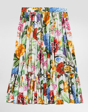 Dolce & Gabbana Rock aus Popeline Blumenprint Drucken L55I53HS5S5