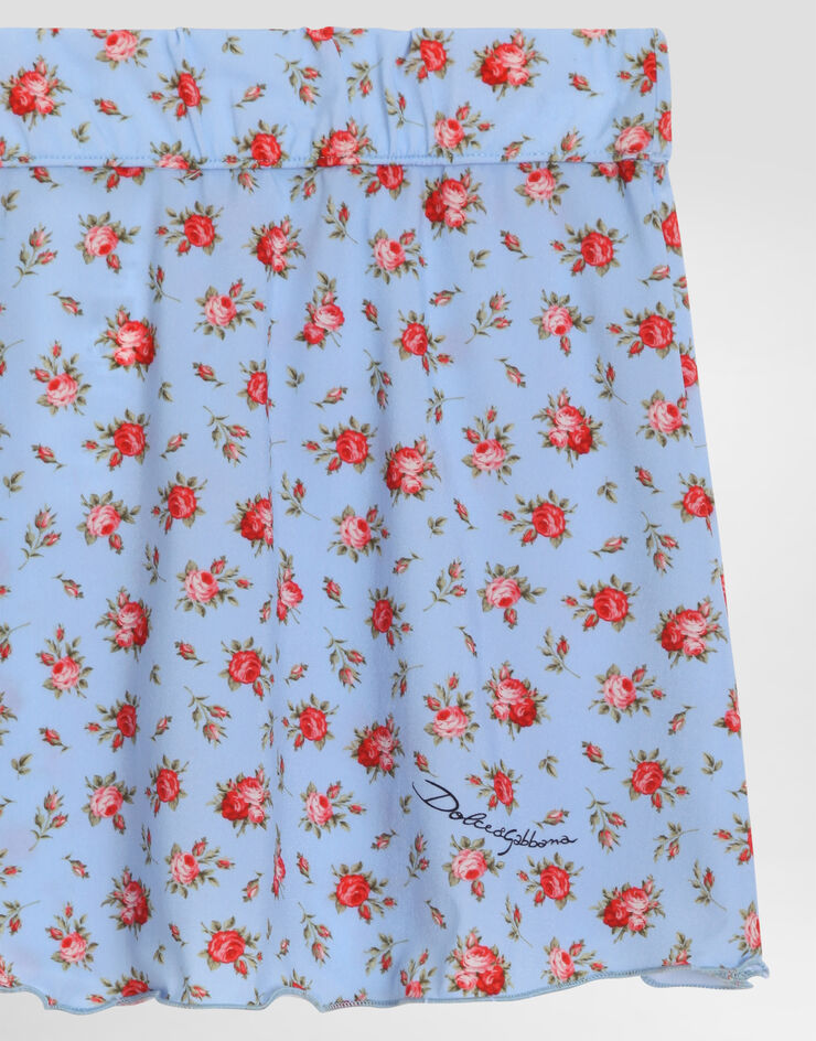 Dolce & Gabbana Small rose-print short skirt Multicolor L5J866ON0D8