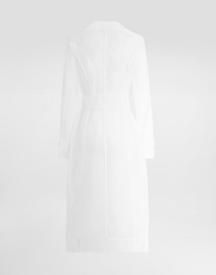 Dolce & Gabbana Trench en organza technique Blanc F0W3XTFUMG9
