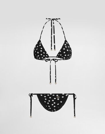 Dolce & Gabbana Polka-dot triangle bikini Print O8A02JFSG8C