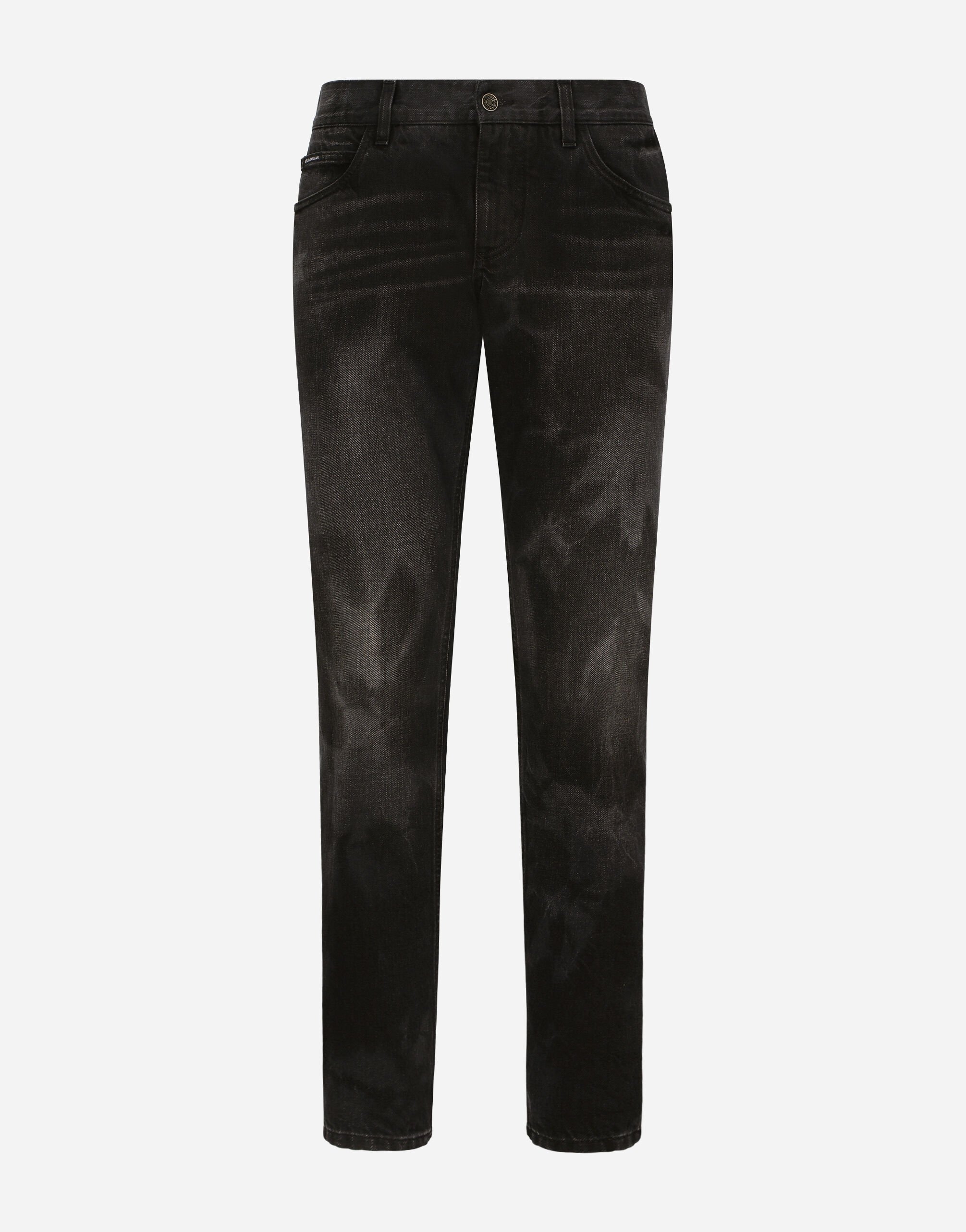 Dolce & Gabbana Jeans Regular aus grauem Denim Mehrfarbig G5LY0DG8LA5