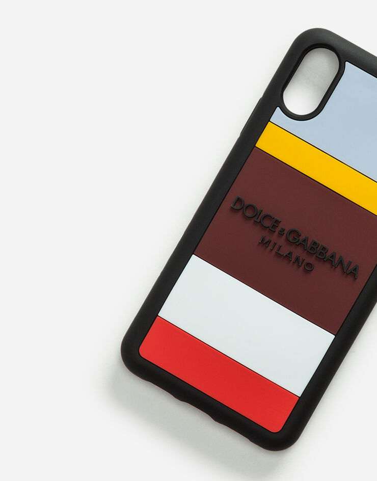 Dolce & Gabbana RUBBER MULTICOLORED IPHONE XR CASE WITH LOGO MULTICOLORE BP2514AJ981