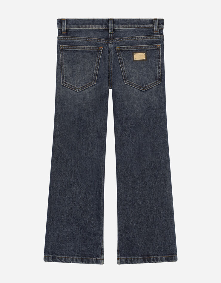 DolceGabbanaSpa Pantalón vaquero de 5 bolsillos con bordados Multicolor L52F70LDB63
