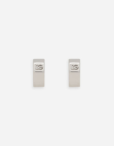 Dolce & Gabbana DG 로고 패싯 이어링 실버 WEQ5P6W1111