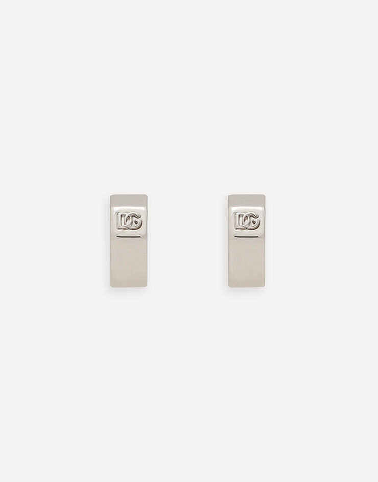 Dolce & Gabbana Faceted earrings with DG logo Silver WEQ5P6W1111