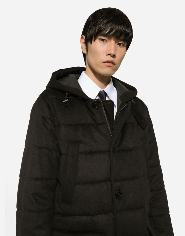 Dolce & Gabbana Steppparka aus Kaschmir Schwarz G9ATGTFU27F