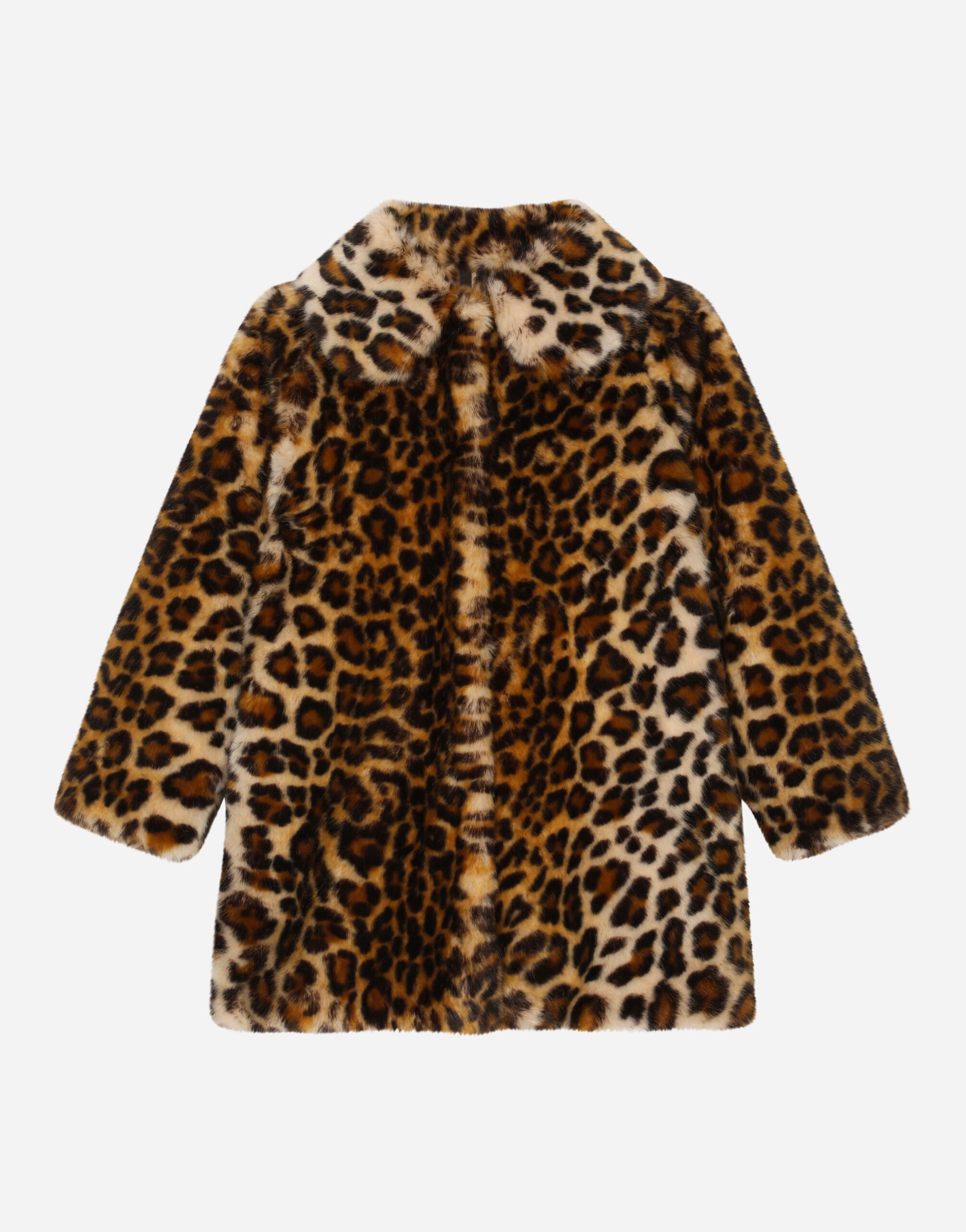 Dolce & Gabbana Пальто из экомеха с леопардовым принтом Отпечатки L5JC13ISMGV