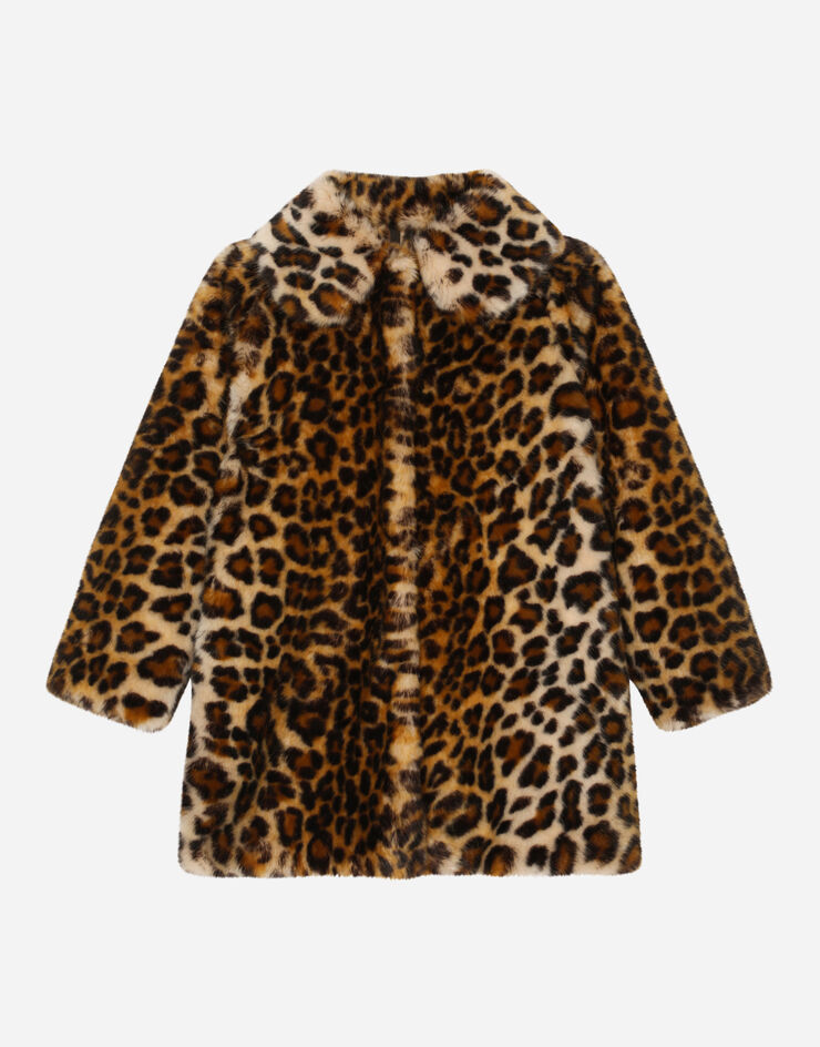 Dolce & Gabbana Cappotto in ecopelliccia stampa leopardo Animal Print L54C40FUPU8