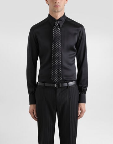 Dolce & Gabbana Jacquardkrawatte mit Punkten Multicolor GT181EG0JYZ