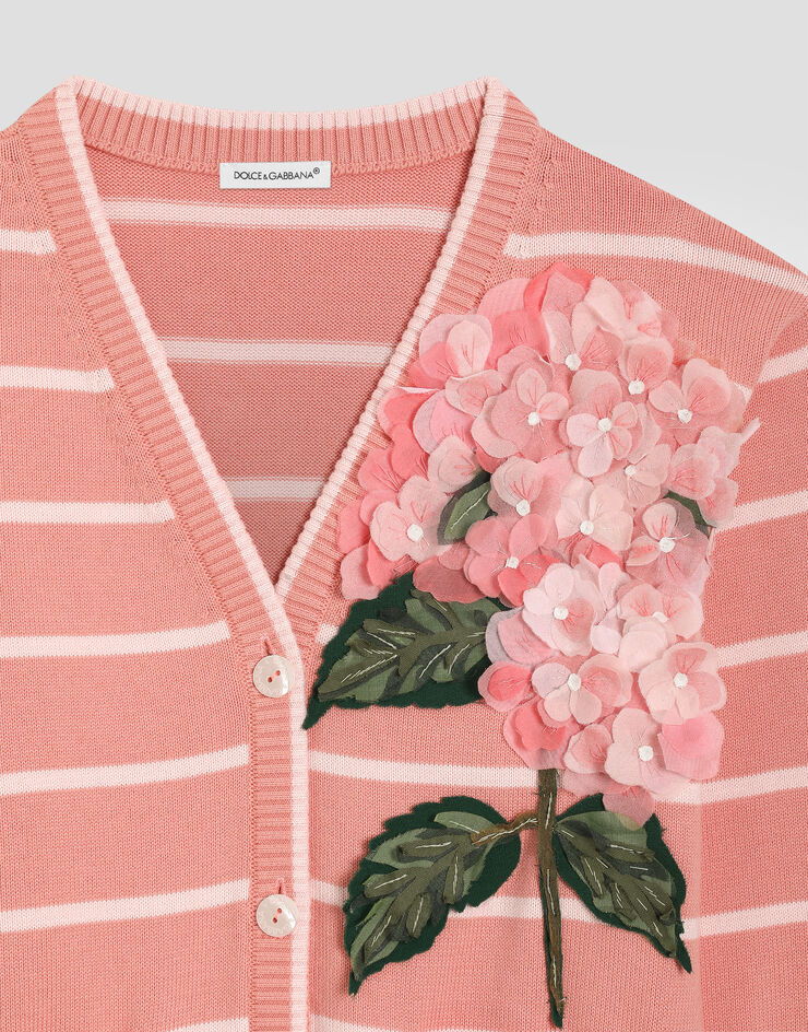 Dolce & Gabbana Smooth cotton cardigan Multicolor L5KWH3JBCIC